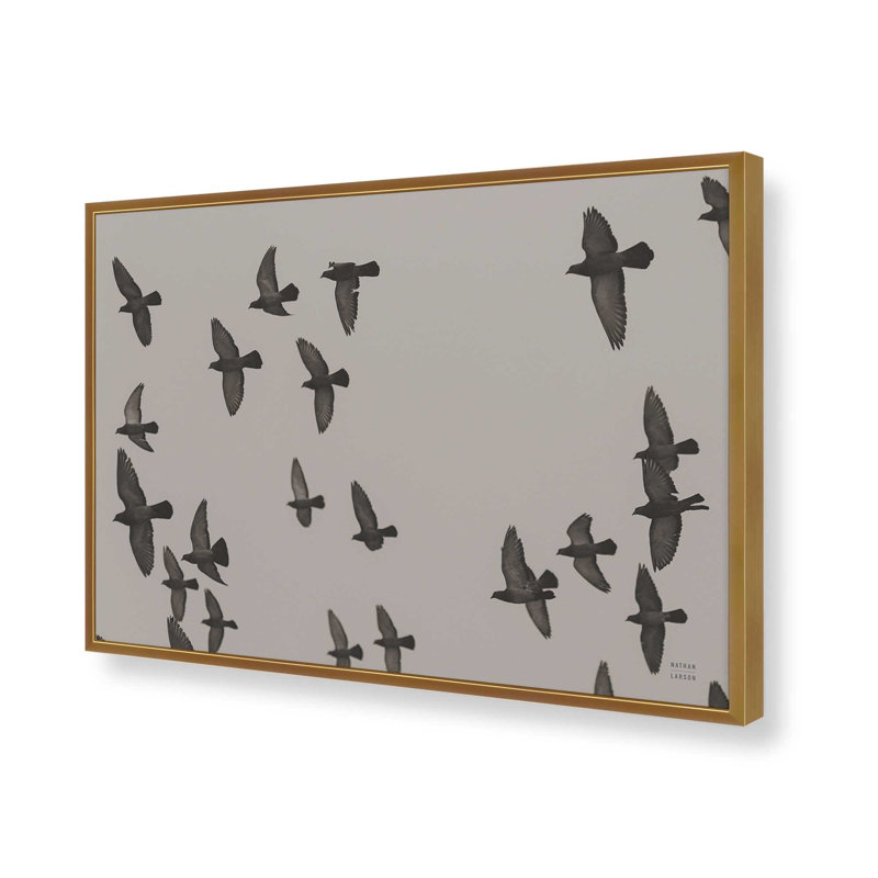 «Flock I» par Nathan Larson, reproduction d'art, H 8 po x l 12 po, Or