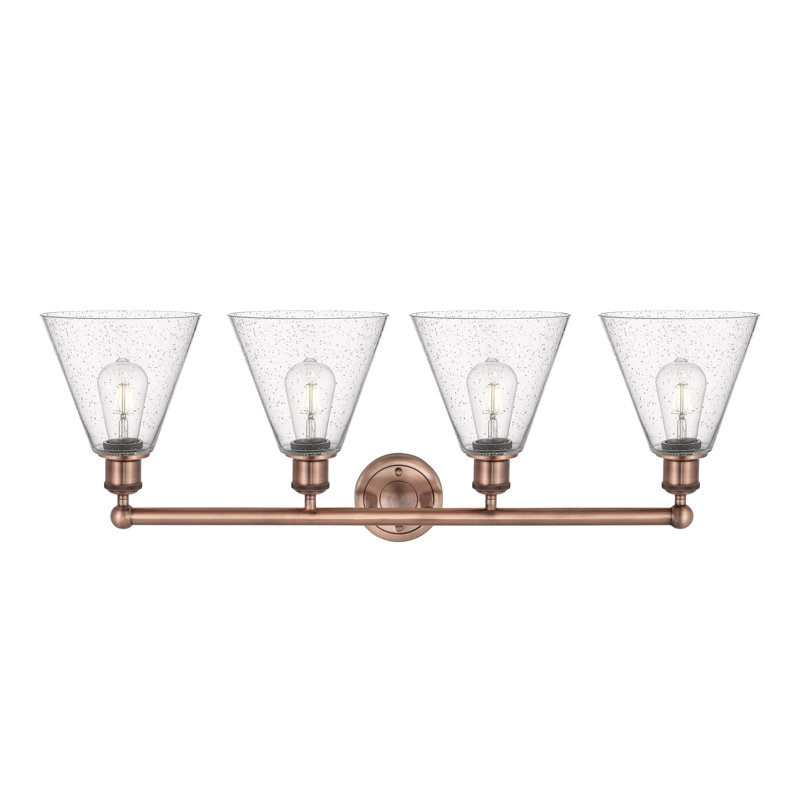 Éclairage pour salle de bain 4 lumières Beva, Cuivre antique