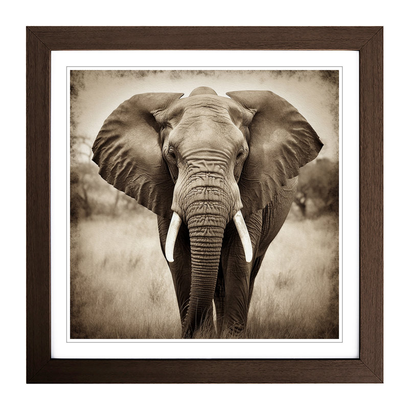 Single Picture Frame Print on Wood, Walnut
