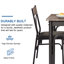 Ensemble de table de salle à manger 5 pièces avec 4 chaises Leday, ensemble de table de cuisine moderne pour 4 personnes, conception peu encombrante