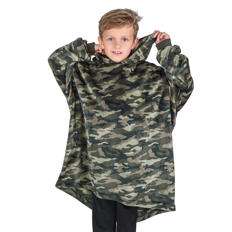 Couverture portable Bare Homey, Jeunesse, Camouflage / camouflage vert