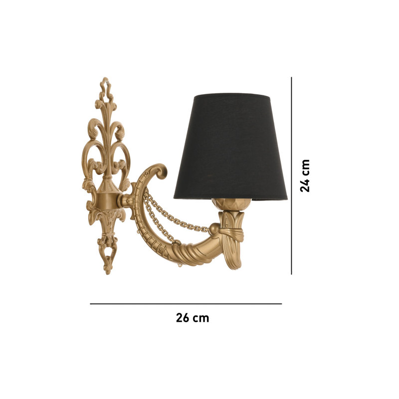 Lampe murale, Doré