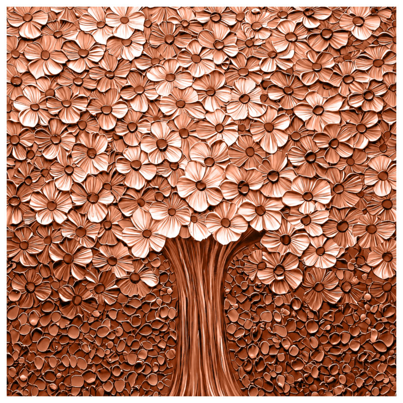 Bronze Floral Tree Comforter, Twin Extra Long