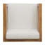 Fauteuil club beige - Bois et coussins imperméables confortables pour l'extérieur