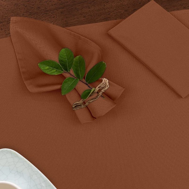 Serviettes en polyester et coton, Café caramel