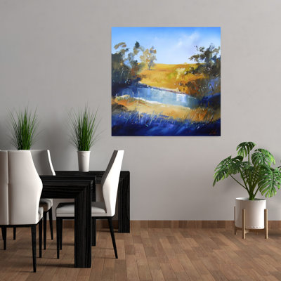 Winter Dam, art contemporain abstrait, paysage