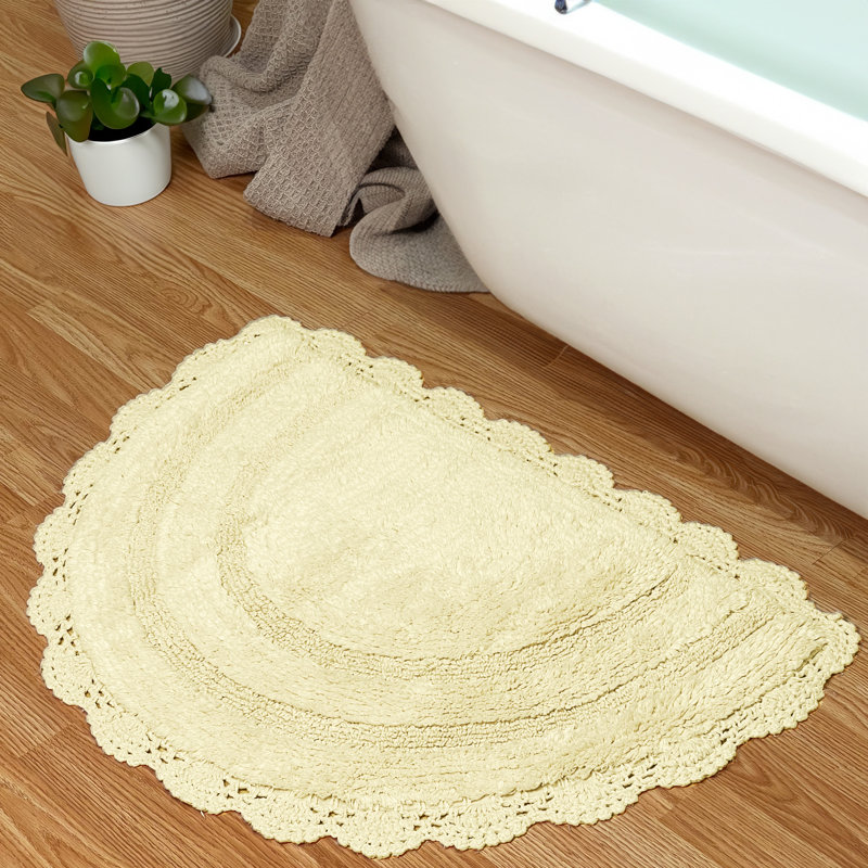 Tapis pour salle de bain Crouseville, Jaune clair