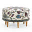 Tuffet élégant en velours avec pieds en bois de hêtre, 25,6 po x 15,7 po x 25,6 po | 100% velours, facile à nettoyer | Capacité de poids de 150 lb, densité de mousse de 1,6 lb | Parfait pour un décor traditionnel et rustique, un design multicolore pour les thèmes du printemps et de la nature