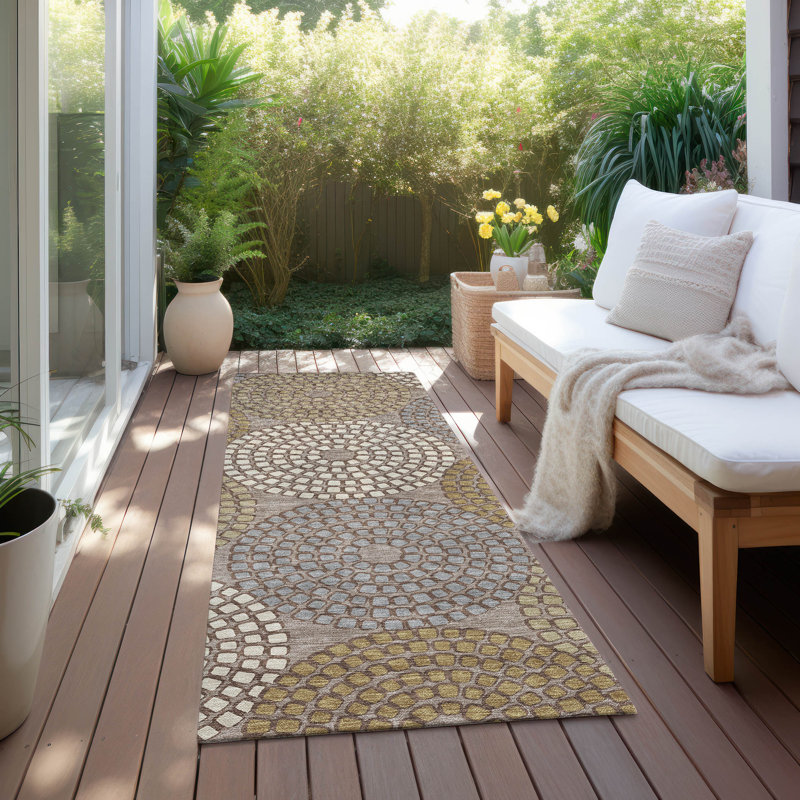 Tapis intérieur / extérieur mâle avec envers antidérapant, Tapis de couloir 2 pi 3 po x 7 pi 6 po