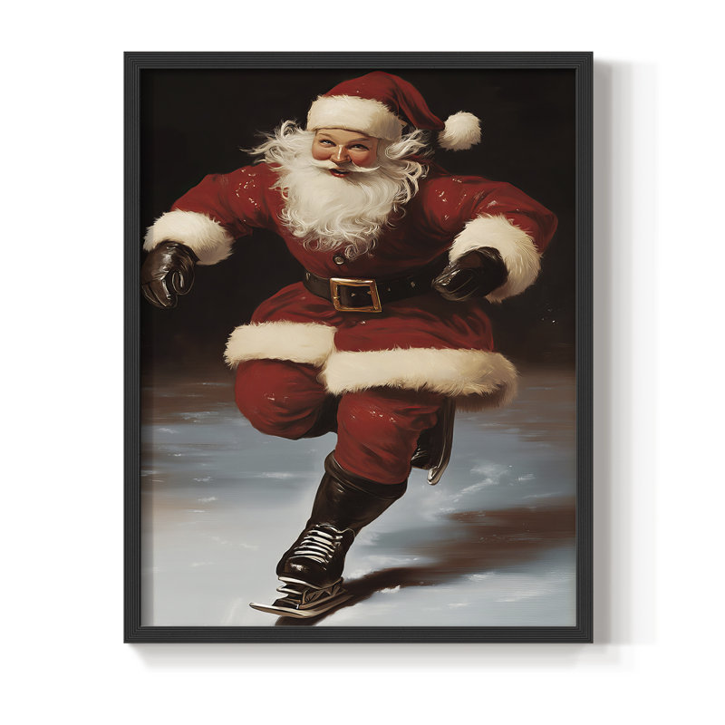 «Christmas Holiday Art», série 2-CLXII, reproduction encadrée - bois massif, H 30 po x l 24 po, Noir, noir, noir, noir