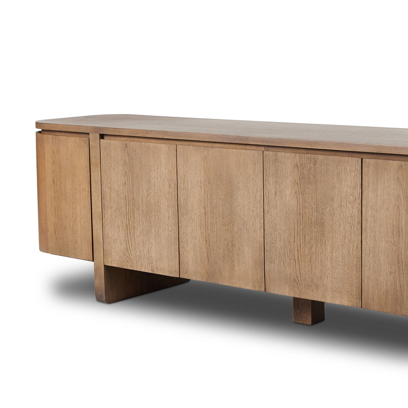 Elle Media Console-Tawny Oak Veneer, Tawny Oak Veneer