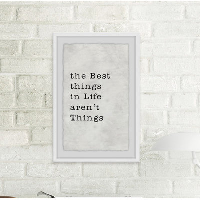 " Best Things Aren't Things " Painting Print