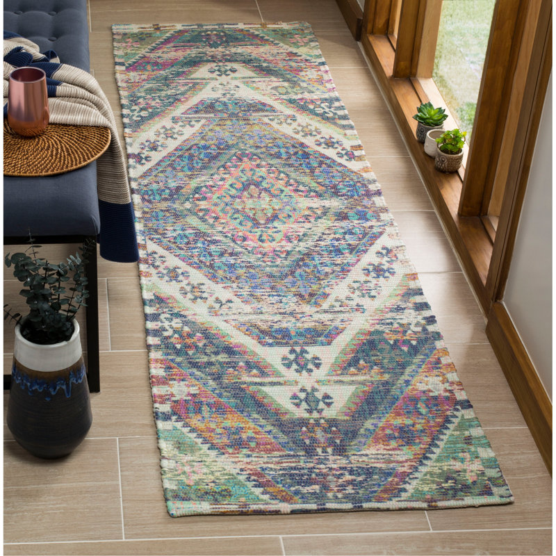 Amanda Hand Loomed Performance Geometric Rug, Runner 2'3" x 12'