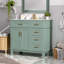 Meuble-lavabo moderne 36 po vert clair avec lavabo en céramique-848236302