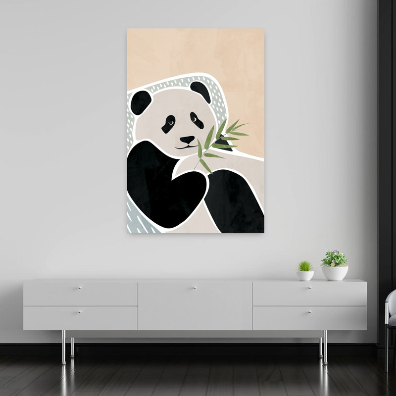 Art contemporain, art panda contemporain, H 60 po x l 40 po