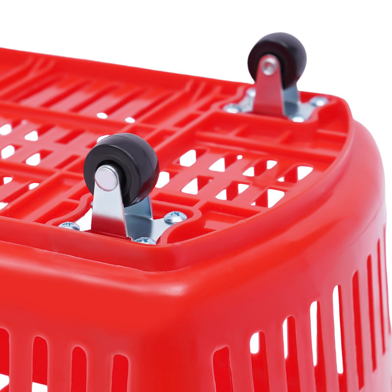 6PCS 35L Chariots avec roues et poignée, Rouge