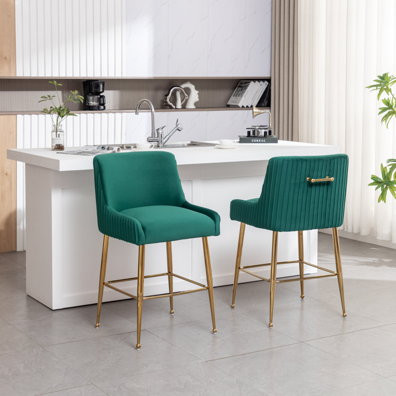 Baudel Zanthia Counter Stool, Green