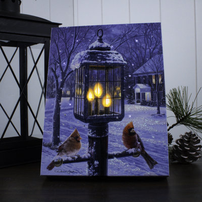 Winter Peace 8x6 Lighted Tabletop Canvas
