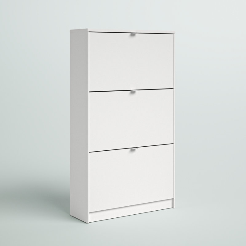 Domini 10 Pair Shoe Storage Cabinet, White