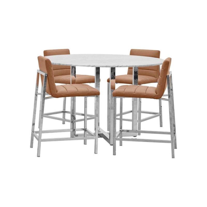 Misa Bar & Counter Stool, Counter Stool (26" Seat Height), Cognac