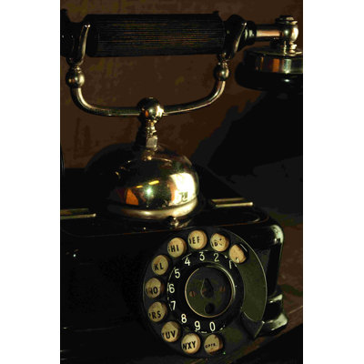 Vieux téléphone rotatif - Photographie sur toile tendue