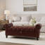 Banc de rangement en similicuir 51 po avec accoudoirs roulés-7769086-7769087