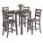 Transitional Style Dining Table Set. Square Shape Table Slat Back Chair Dining Room-1240701508