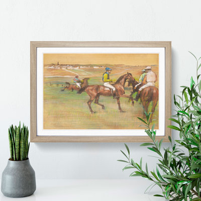 Race Horses by Edgar Degas - Framed Print