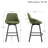Absalom Swivel Upholstered 25.6'' Linen Counter Stool with Metal Frame-484732096