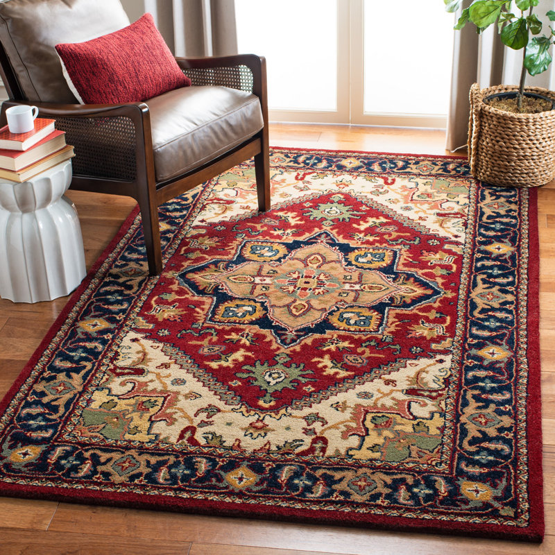Tapis oriental en laine touffeté à la main Algier, Rectangle 9 pi 6 po x 13 pi 6 po