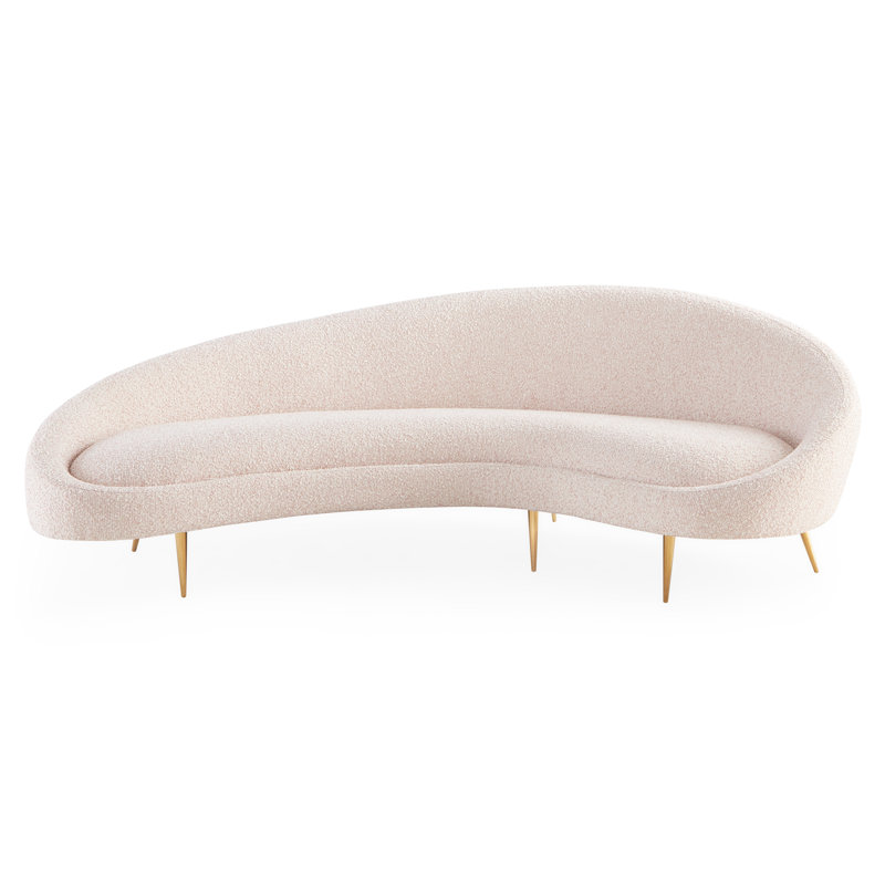 Ether Curved Sofa, Cirrus Blush