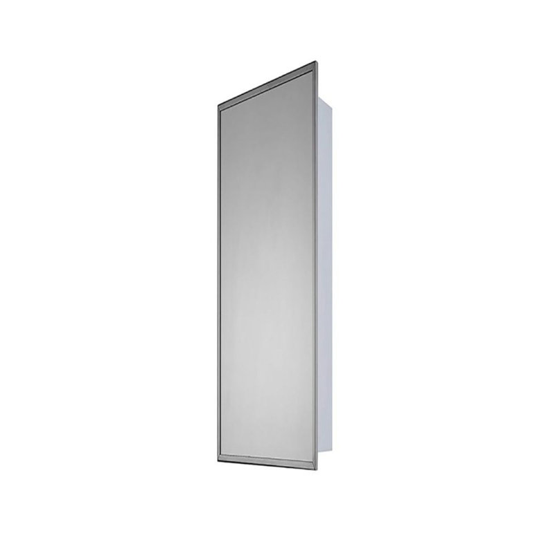 Scottville Residential Medicine Cabinet, Surface Mounted, Stainless Steel Framed, 36" H x 12" W x 4.25" D