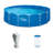 Summer Waves 15 Feet x 33 Inches Metal Frame Above Ground Pool Set with Pump