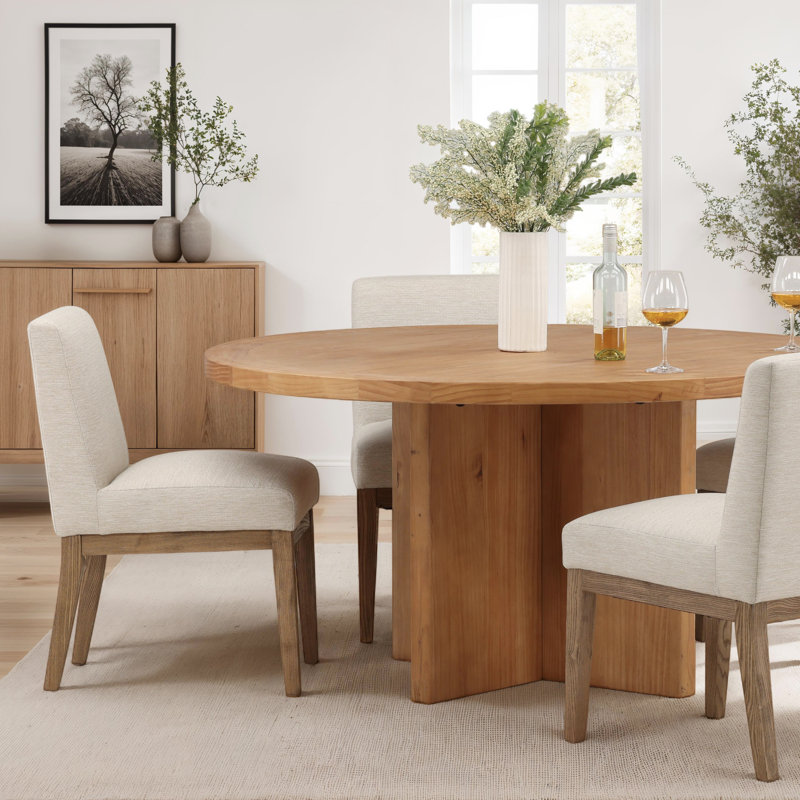 Weilan Polyester Upholstered Dining Chair, Olive, Charlotte Latte and Natural