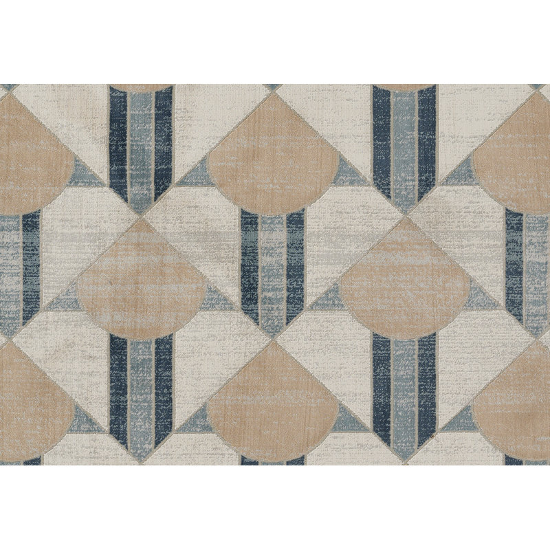 Scout Polyester Blue Area Rug 5''1" X 7''7", Rectangle 5'1" x 7'7"