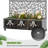 72" H x 47" W x 16" D Outdoor Metal Planter Box with Trellis Decor Raised Garden Bed with Lattice Panel and Wheels for Patio-27100849-27100856