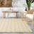 Home Conservatory Ticking Stripe Handwoven Indoor/Outdoor Area Rug-816132802