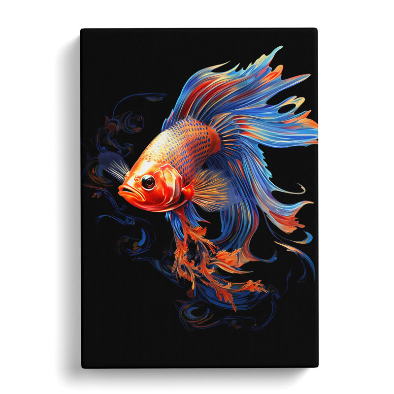 Fish Digital Art No.2 - Wrapped Canvas, 60cm H x 40cm W x 3cm D