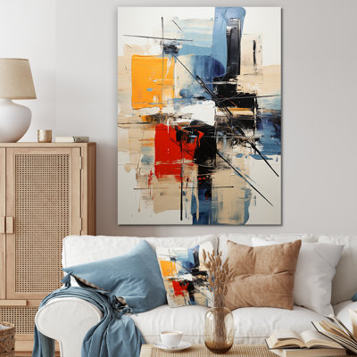 Cerulean Passenger Of Fragile Wisdom Abstract I - Abstract Painting Canvas Wall Art