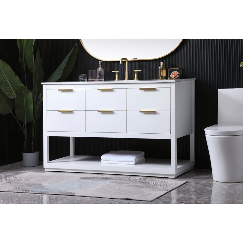 Ensemble de meuble-lavabo simple 54 po Radnor, Blanc