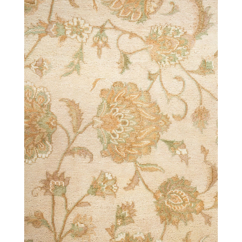 Tapis noué à la main unique en son genre Valentina - ivoire