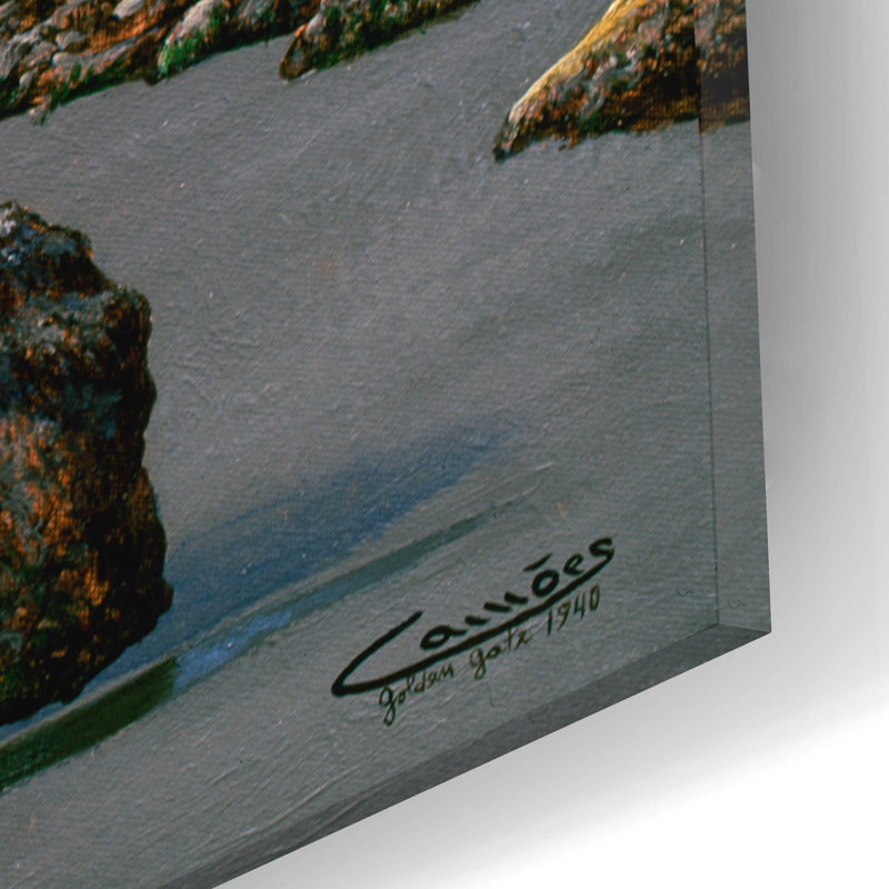 «Golden Gate Sunset, CA 2» par Eduardo Camoes, art en verre acrylique Wal, H 12 po x l 16 po x P 0,13 po