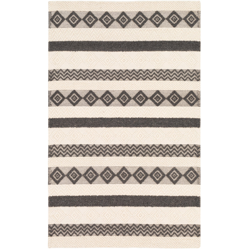 Jabaay Wool Geometric Indoor Rug, Rectangle 2' x 3'