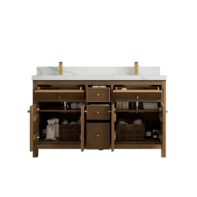Ensemble de meuble-lavabo double 60 po