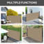 Dakota Fields 400cm W Polyester Cover Retractable Freestanding Awning-871417932-805414237
