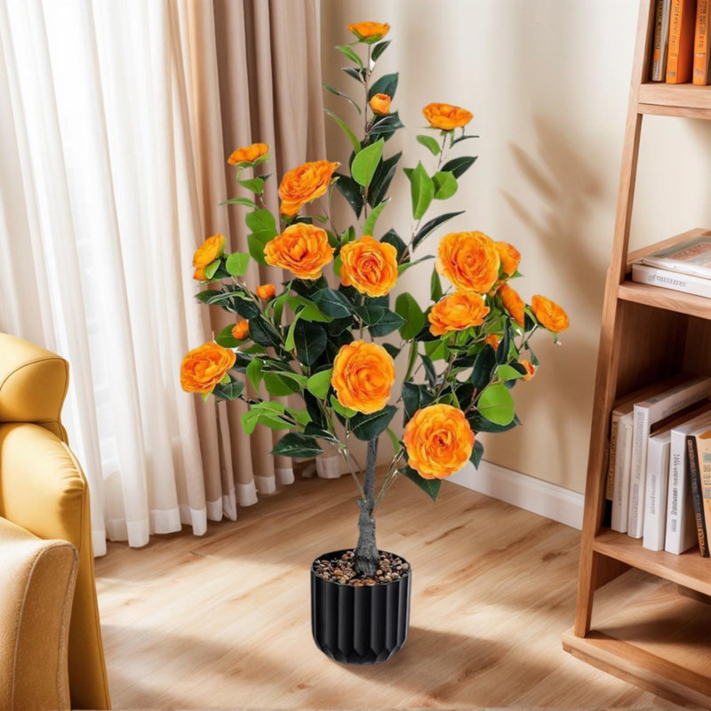 Artificial Camellia Tree 2 Pack
