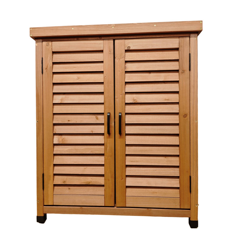 Banc de rempotage en bois Hemlock pour l'extérieur - avec rangement spacieux et table en métal, Coffee