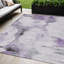 Tapis extérieur lavable abstrait mauve 5 pi x 8 pi mauve et gris