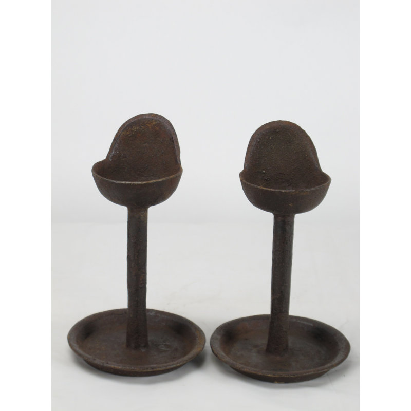 8.3'' H Iron Tabletop Candlestick