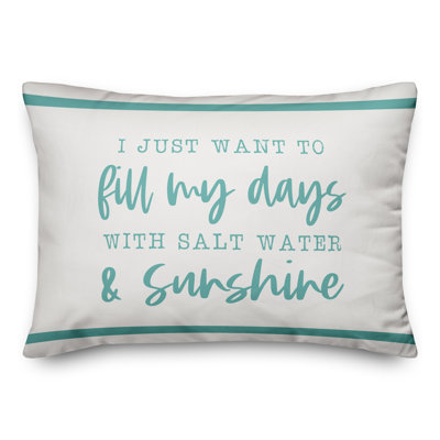  Housse et insert de coussin rectangulaire Salt Water and Sunshine
